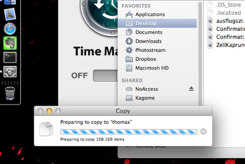 Restoring from Time Machine