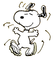 Snoopy is happy