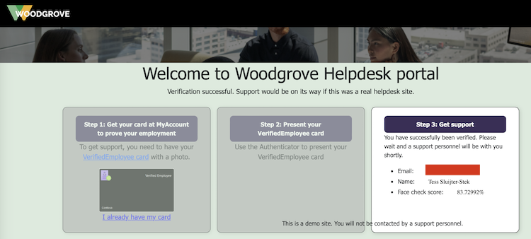 login page of woodgrove